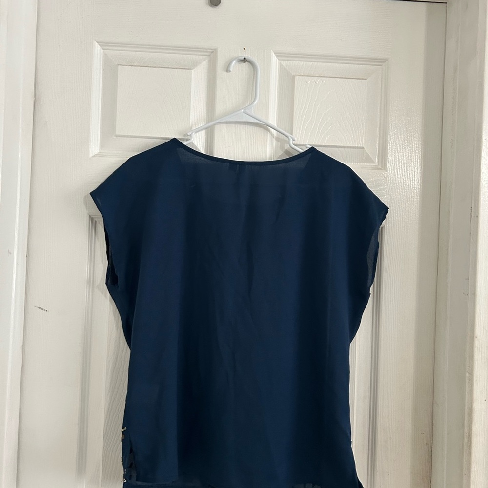 Kut from the kloth Elegant Blue Blouse sleeveless Sz XS - Picture 2 of 6